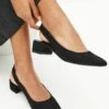 Next Comfort Slingback Low Block Heels - Klassieke Pumps - Black Suede -Next 51776ca6c7274919a22289c457cc5bb5