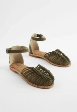 Next Huarache- Ballerina'S Met Enkelbandjes - Khaki Green -Next 51a99fe2268b4e939e8bc5d9480b92d0