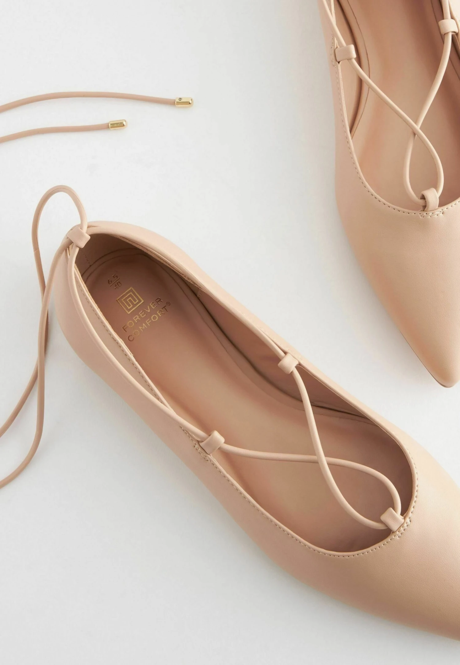 Next Forever Comfort Point Toe Tie Standard - Ballerina´S Met Bandjes - Camel Natural 6 Next Forever Comfort Point Toe Tie Standard - Ballerina´S Met Bandjes - Camel Natural - Afbeelding 4