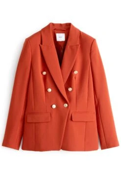 Next Button Detail Double Breasted Standard - Halflange Jas - Rust Brown -Next 54549417145e4e6e883235f10f3fdaf5