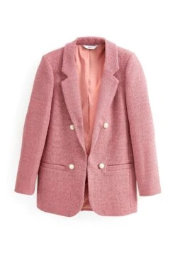 Next Boucle Button Detail Standard - Blazer - Pink -Next 5458ab69b46f43d8849a2e11a1ea376e