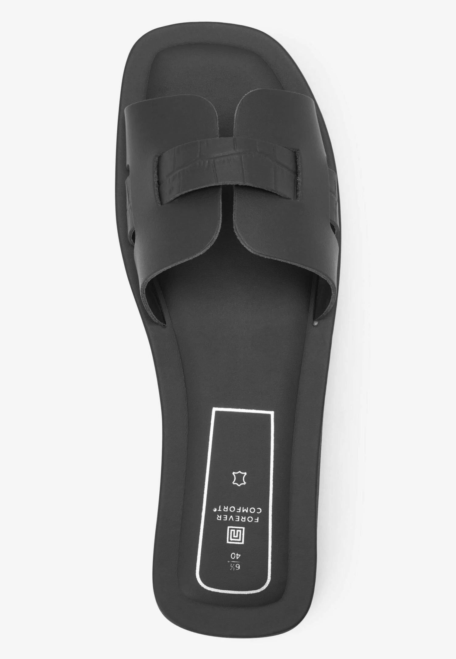 Next Forever Comfort - Muiltjes - Black Croc Effect 6 Next Forever Comfort - Muiltjes - Black Croc Effect - Afbeelding 4