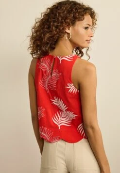 Next Embroidered Palm- Blouse - Red -Next 567500a8409f46c2837995026a2d5bad