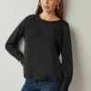 Next Long Sleeve Deep Cuff Standard - Blouse - Black