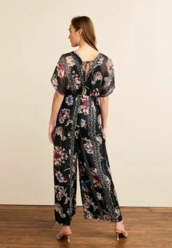 Next Batwing Wideleg Standard - Jumpsuit - Navy Blue Sparkle Floral -Next 57913c742db549a6b6ddfcefb863825b