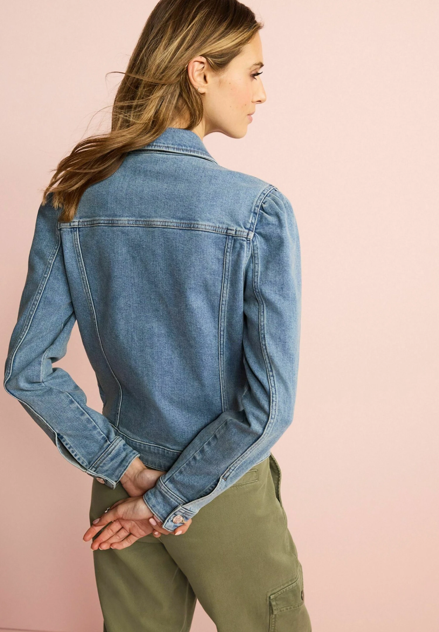 Next Puff Sleeve- Spijkerjas - Mid Blue 4 Next Puff Sleeve- Spijkerjas - Mid Blue - Afbeelding 2