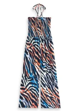Next Shirred Bandeau - Jumpsuit - Blue Zebra Print