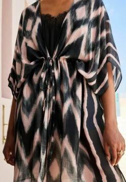 Next Ikat Print Longline Tie Waist Standard - Strandaccessoire - Pink -Next 5a21c2c9a70f4ac1ab4a508f0e9b1d75