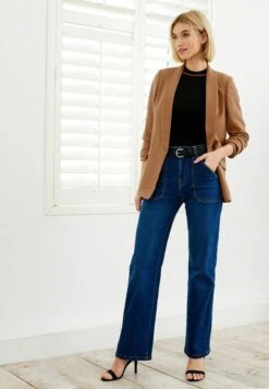 Next Soft Crepe - Halflange Jas - Camel Brown -Next 5b27c146488245fd8d3f462526cd630b