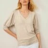 Next Cosy Lightweight Puff Sleeve Standard - Trui - Neutral -Next 5caa7a91e50842cfa745c55143630333