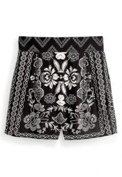Next High Waisted Standard - Shorts - Black White Large Floral 11 Next High Waisted Standard - Shorts - Black White Large Floral -Next 5d6cea5a58054378b9a0af9a76f0c002