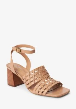 Next Signature Weave Block- Sandalen Met Hoge Hak - Camel -Next 609697f0141c42a4b87b04d7cea7e4e2