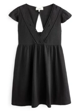 Next Seersucker Beach Coverup - Jurk - Black -Next 60a41be9a99b4b6db77d1cae2722e897