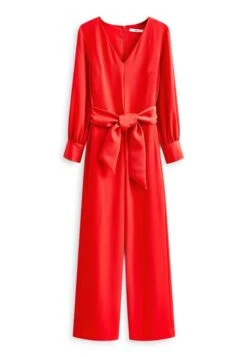 Next Tailored Wide Leg Belted Standard - Jumpsuit - Red -Next 6299e1de67a44d2a9c242497413bc7c8