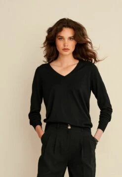 Next V-Neck - Trui - Black