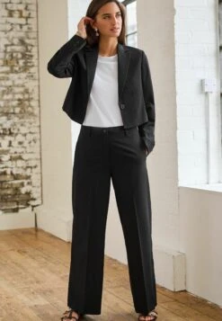 Next Tailored Wide Standard Tall - Broek - Black