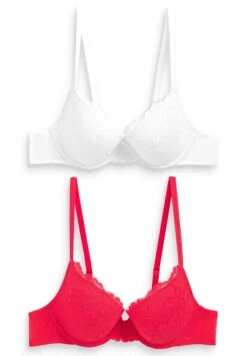 Next 2 Pack Pad Plunge - Push-Up Bh - Red/White