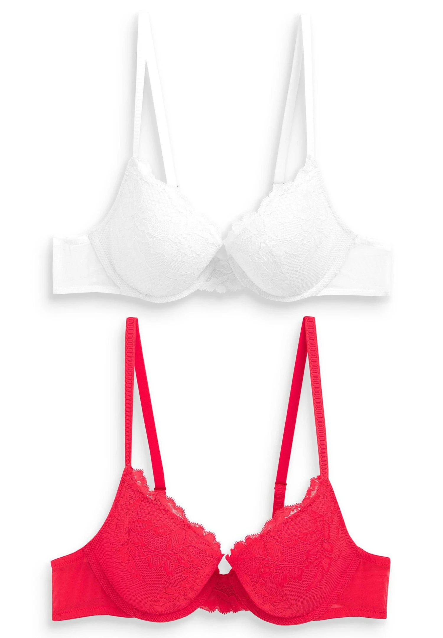 Next 2 Pack Pad Plunge - Push-Up Bh - Red/White 3 Next 2 Pack Pad Plunge - Push-Up Bh - Red/White
