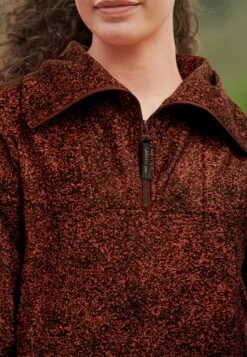 Next Outdoor Zip Neck- Fleece Trui - Rust Brown/Black -Next 6750d306d51747b68f671d2f64f9c250