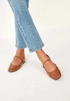 Next Forever Comfort Mary Jane Standard - Ballerina'S Met Enkelbandjes - Camel Brown