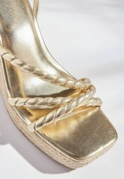 Next Forever Comfort Rope Standard - Sandalen Met Sleehak - Gold -Next 6893f88a731e49d1800b4c84c87304c9