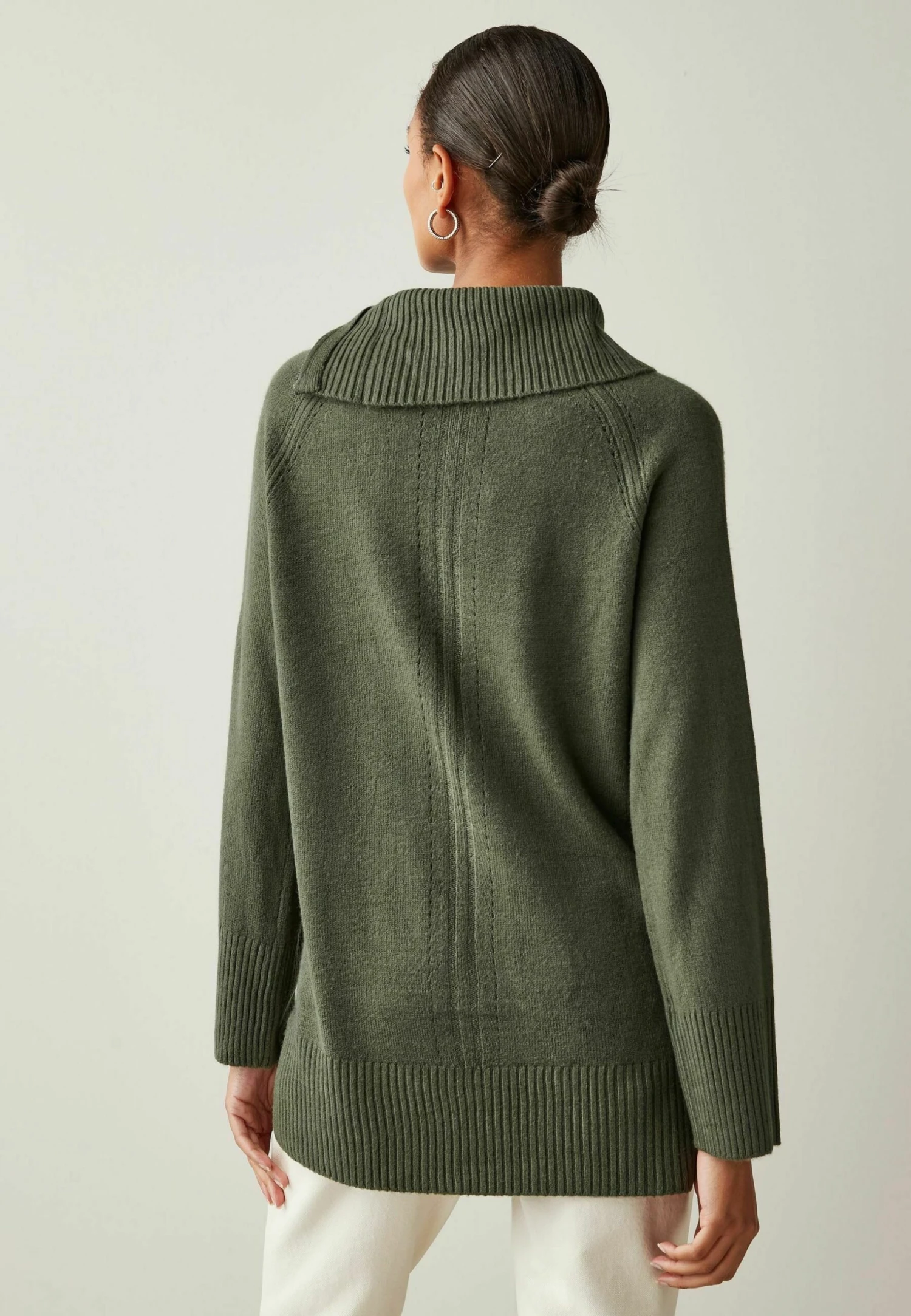 Next High Neck Zip Detail Standard - Trui - Green 4 Next High Neck Zip Detail Standard - Trui - Green - Afbeelding 2