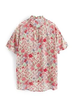 Next Short Sleeve- Blouse - Celia Birtwell Cream Floral -Next 6b6890f5b70140f980ff763c8d485326