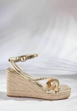 Next Forever Comfort Rope Standard - Sandalen Met Sleehak - Gold -Next 725c3a587c2b4275bb39926e802e6999