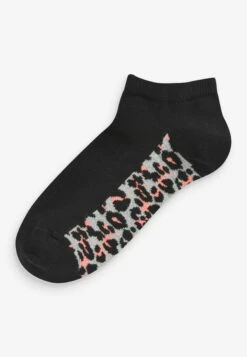 Next Footbed5 Pack Standard - Sokken - Black Animal Print -Next 725f50ecfd044588ab10660be871ba19