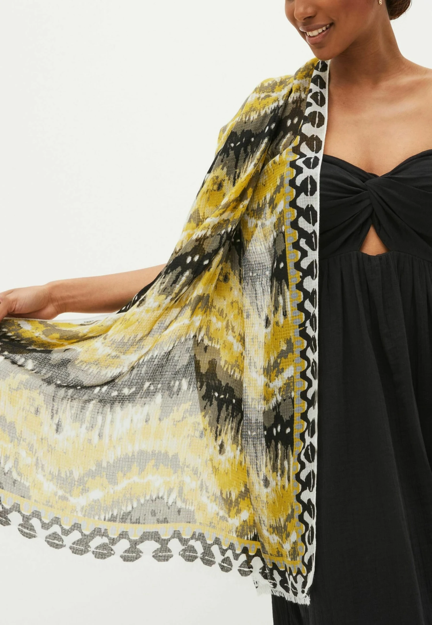 Next Tie Dye Lightweight Standard - Sjaal - Lime Green 3 Next Tie Dye Lightweight Standard - Sjaal - Lime Green