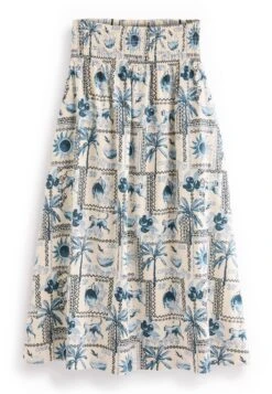 Next Petite - A-Lijn Rok - Blue Ecru -Next 74842ec7e1774f288fc60ba2134073c5