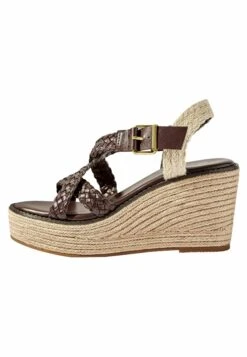 Next Forever Comfort Weave Strap Standard - Sandalen Met Sleehak - Chocolate Brown