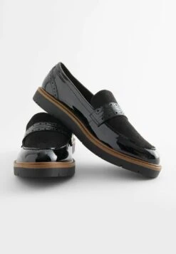 Next Forever Comfort Brogue Detail Chunky Loafers Standard - Mocassins - Black -Next 74fc9fce302845fcb21d6fb6e56b3934