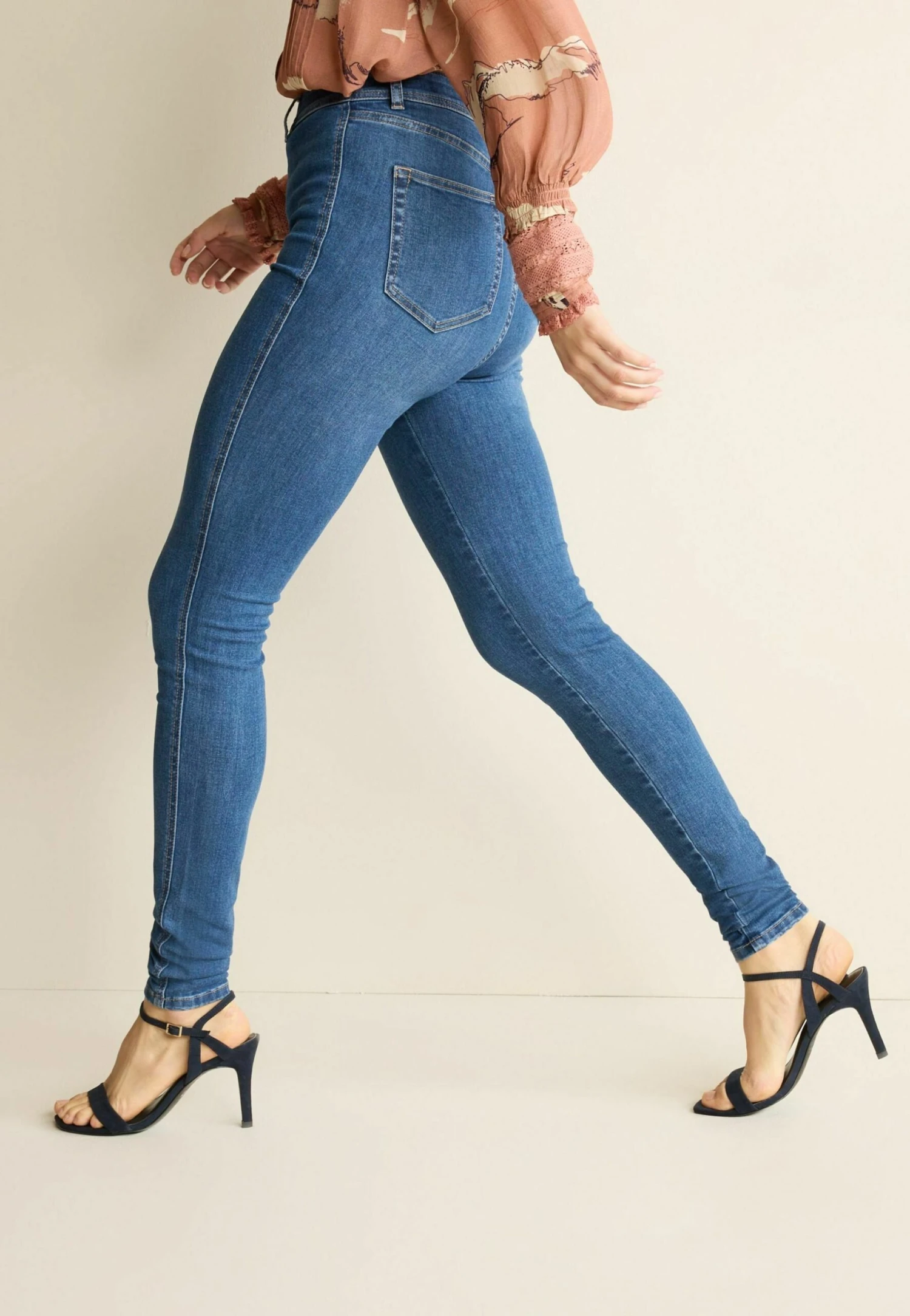 Next High Rise Stretch Standard - Jeans Skinny Fit - Blue 6 Next High Rise Stretch Standard - Jeans Skinny Fit - Blue - Afbeelding 4
