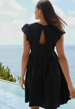 Next Seersucker Beach Coverup - Jurk - Black -Next 773222228f3a48b7b51e189e57f45e55