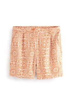 Next Pleat Front Pocket Detail Standard - Shorts - Morris Co St James Print Orange Floral -Next 77ce8bea95504a96ae13df8c07e286bc