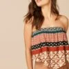 Next Bandana Style Sleeveless Bandeau - Top - Terracotta Printed -Next 78b8aa31f75943faa8b7e034b428c20f