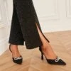Next Forever Comfort Slingback Bow - Hoge Hakken - Black -Next 7a08c37328f847faa93c2314a6c4f695