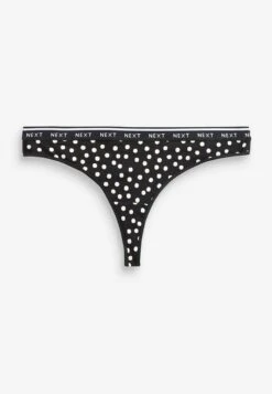 Next Mono Print Rich Logo Knickers Four Pack - Slip - Black -Next 7ba5f045f0054cc8b1c2c7a349c45912