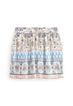 Next Elasticated Pull-On Standard - Shorts - White Blue Woodblock -Next 7baccd2e828e4d89aaf032a6aa93c85f