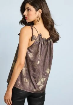 Next Strappy Tassel DetailStandard - Top - Chocolate Brown Foil -Next 7bdb8523342143b9a4f1ce7dbef25a4d