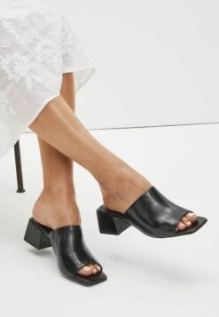 Next Forever Comfort Block Heel Standard - Muiltjes Met Hak - Black