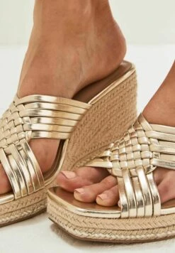 Next Forever Comfort Weave - Muiltjes Met Hak - Gold -Next 7cf851d059df4bfe992e8fbfaf74400f