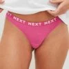 Next Mono Print Rich Logo Knickers Four Pack - Slip - Bright Colours -Next 81534a33742e4e1dabe3ec297f0730f2