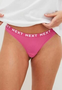Next Mono Print Rich Logo Knickers Four Pack - Slip - Bright Colours