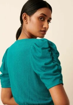 Next V-Neck Short Sleeve Petite - Jumpsuit - Teal Blue -Next 82d5c308c96a4effa68f93bbd6fa6f33