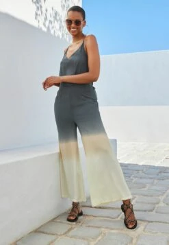 Next Ombre StrappyStandard - Jumpsuit - Charcoal Grey Ecru Cream