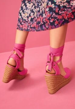 Next Forever Comfort Tie Up - Sleehakken - Bright Pink