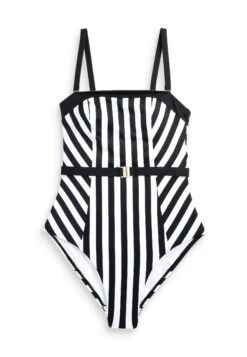 Next Belted Tummy Control Standard - Badpak - Black White Stripe -Next 85eba5235c494b56b89cf78fcf029856