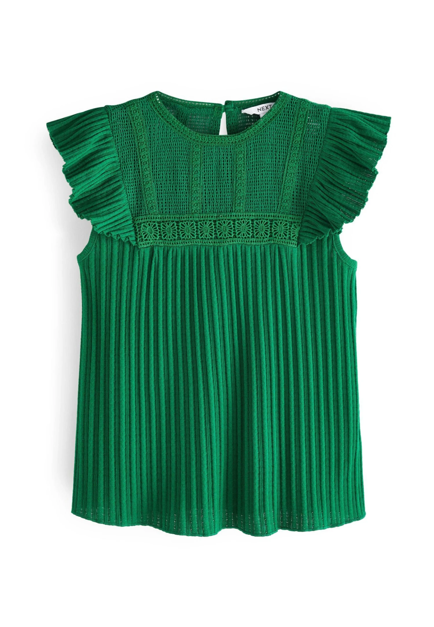 Next Frill Sleeve Standard - T-Shirt Basic - Green 7 Next Frill Sleeve Standard - T-Shirt Basic - Green - Afbeelding 5